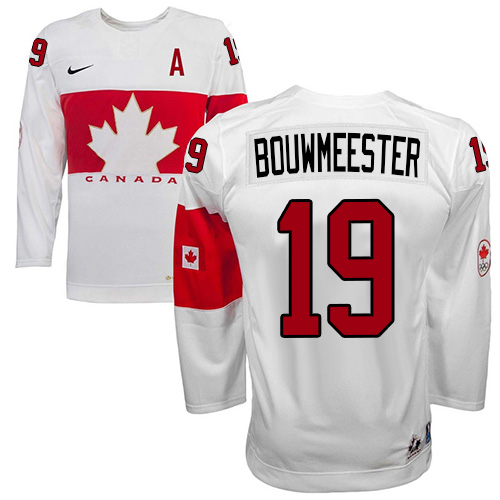 Olympic Hockey Jay Bouwmeester Authentic Kinder Weiß – Team Canada #19 Heim 2014